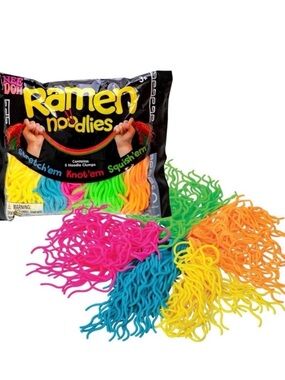 Needoh Ramen Noodlies Neon Stretch Sensory Toy